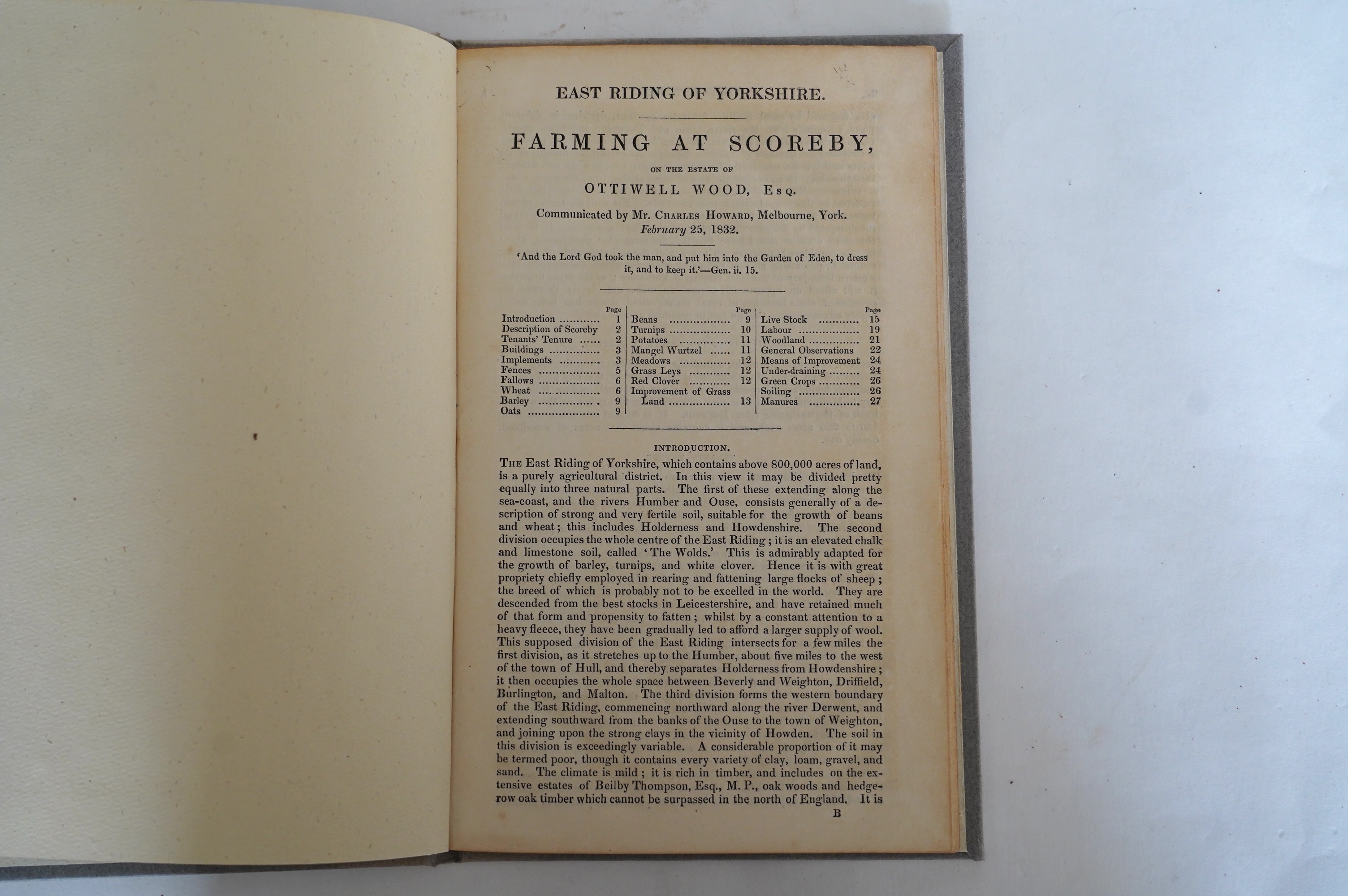 Marshall, William - The Rural Economy of Yorkshire ... 2 vols. 2 folded maps; contemp. tree calf. 1788; Holland, Henry - General View of the Agriculture of Cheshire ... a coloured folded map and 7 other plates (2 folded